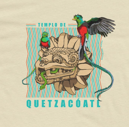 Templo de Quetzacoatl Aztec Quetzal Bird & Snake T-shirt