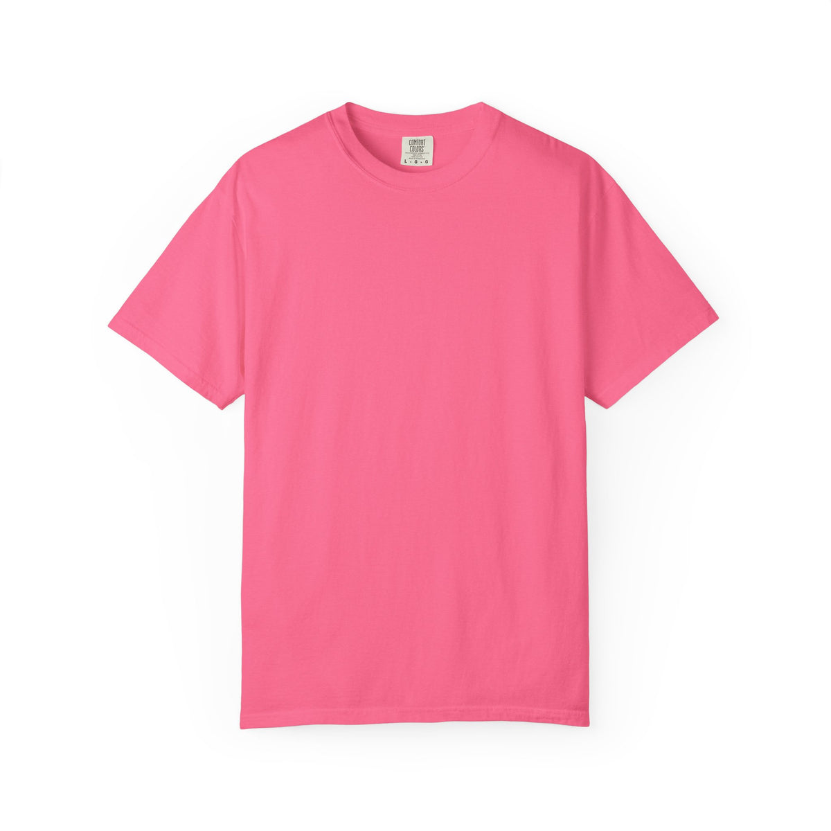 Crunchberry Pindo Palm Comfort Colors 1717 t-shirt, blank front view.