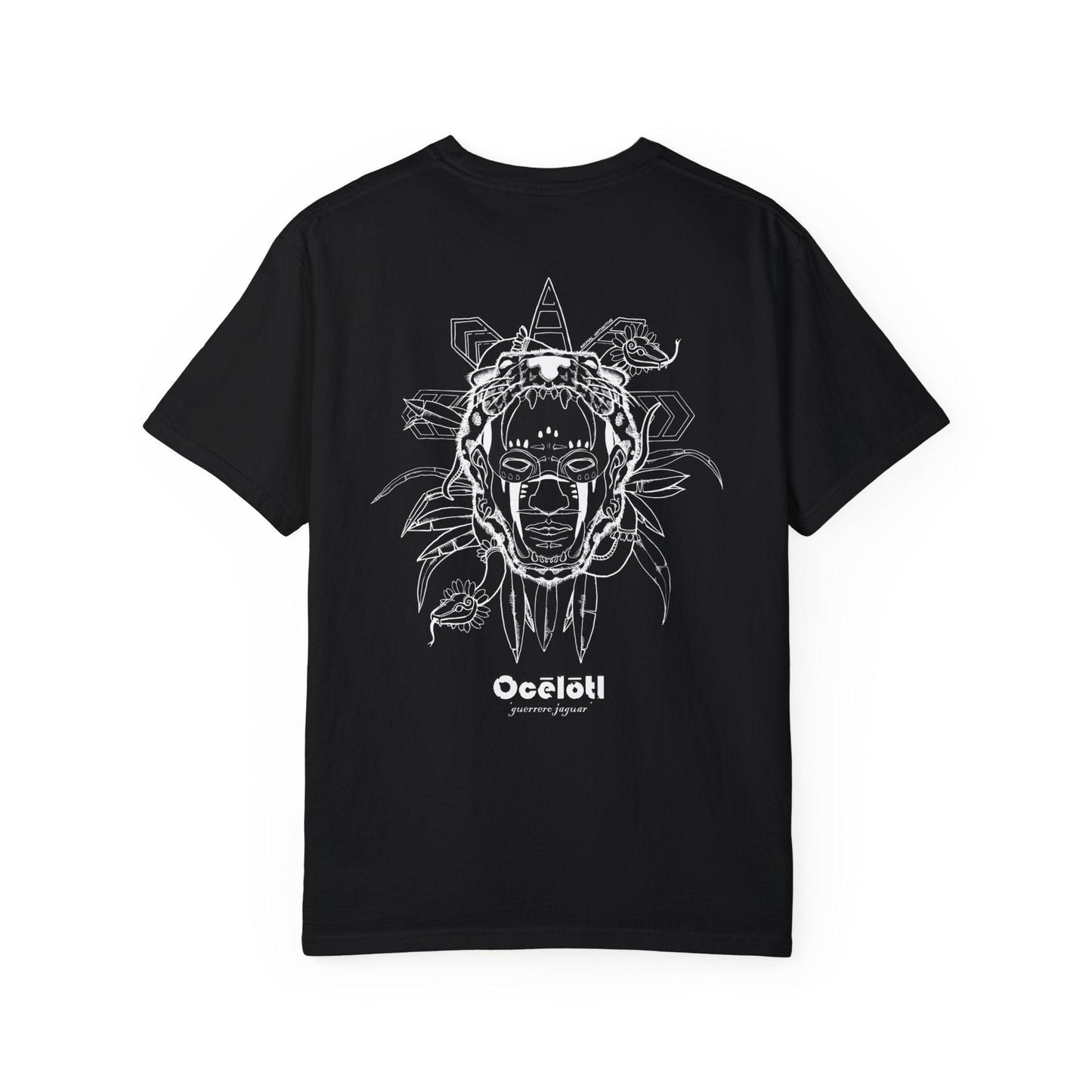 Ocelotl Warrior Jaguar Aztec T-shirt - Animal Instinctive