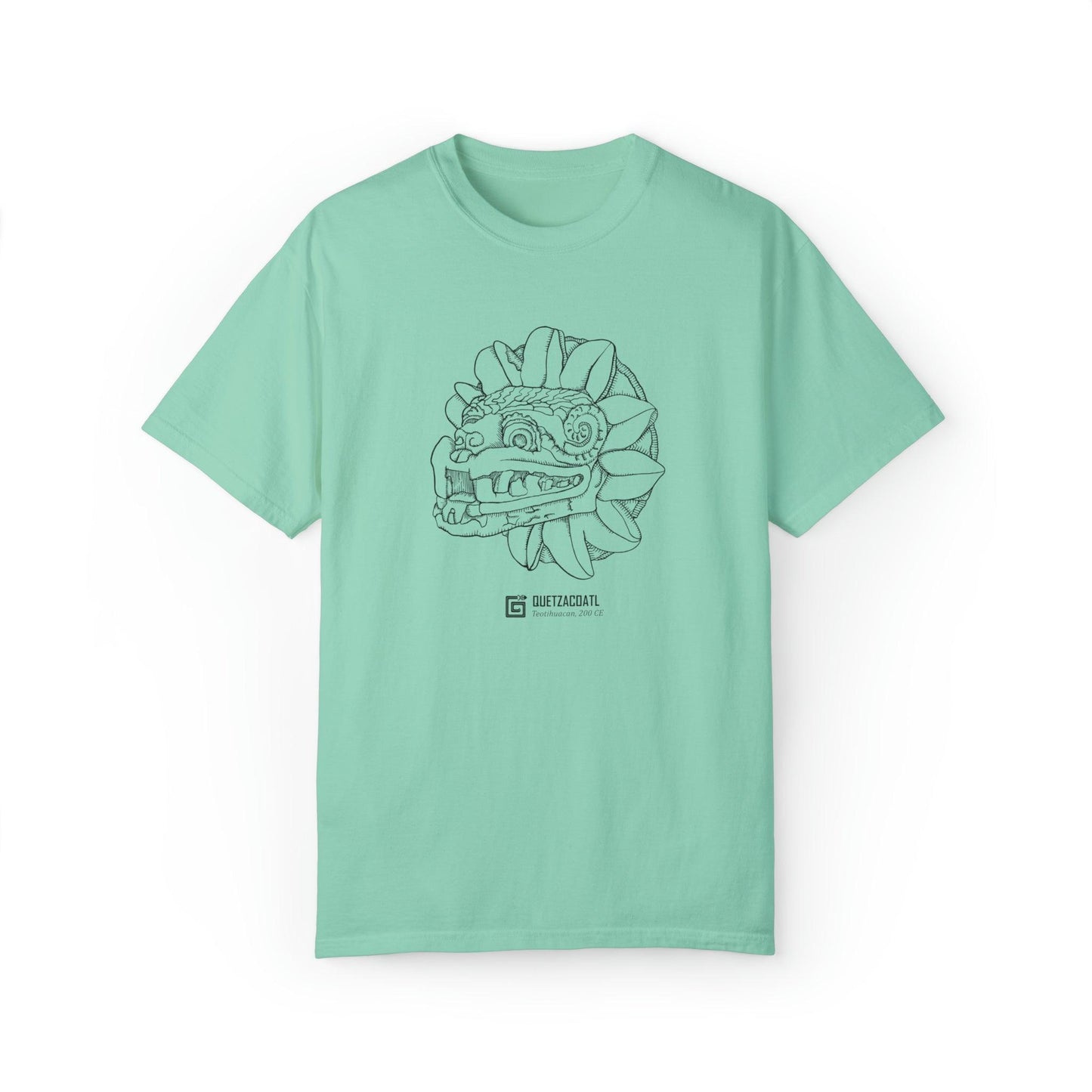 Quetzacoatl Aztec Snake Premium Aztec Drawn T-shirt - Animal Instinctive