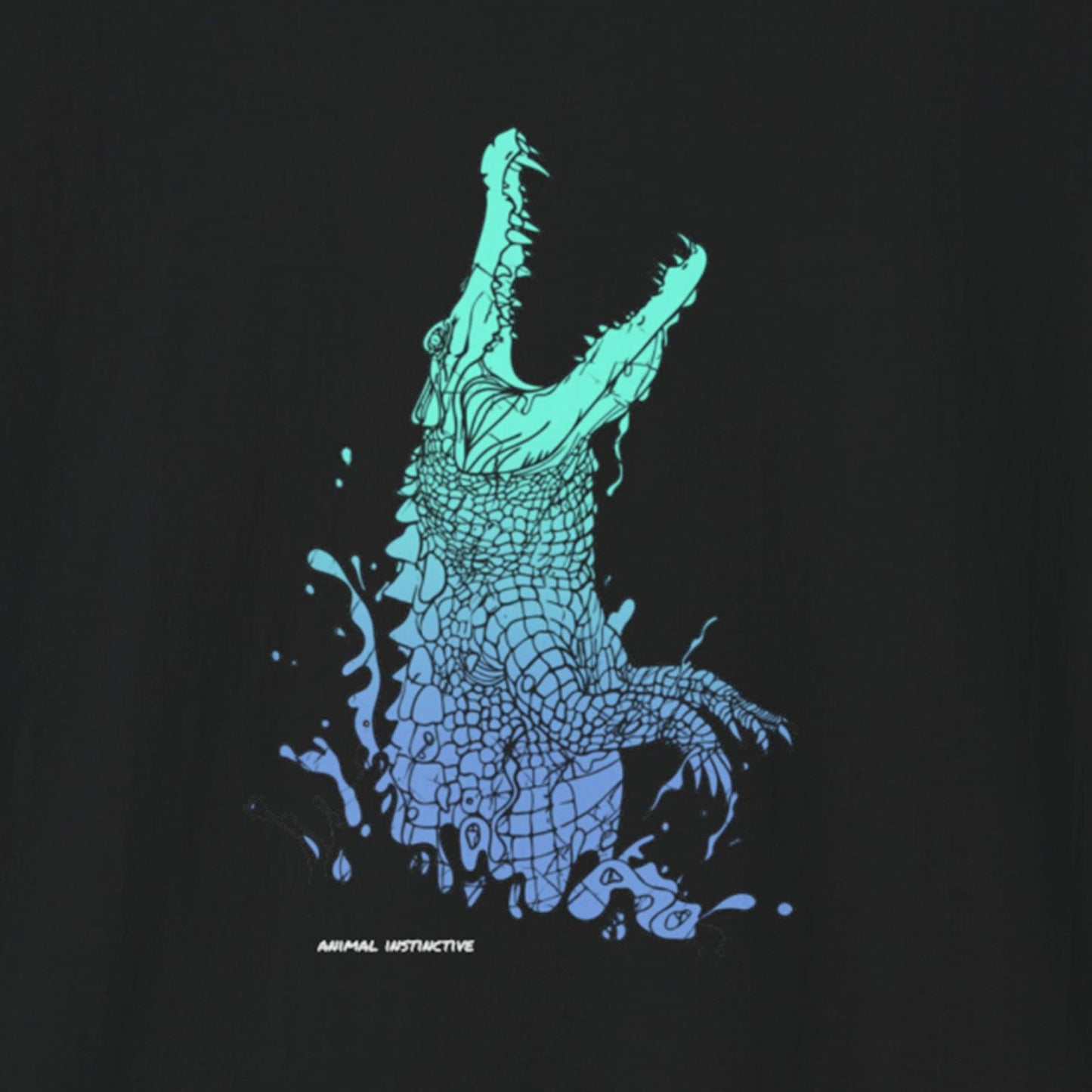 Nebula Crocodile Reptile Graphic T-shirt - Animal Instinctive