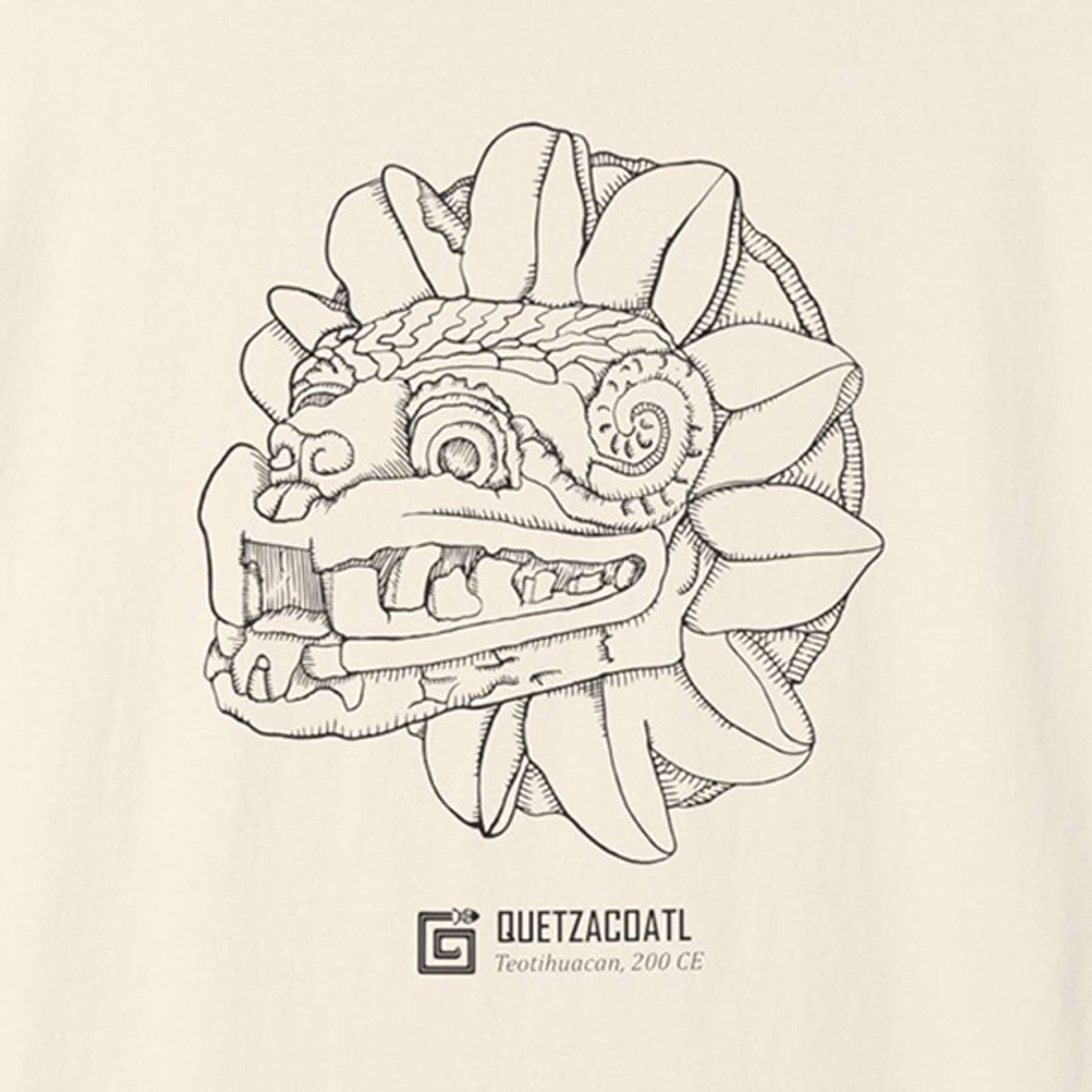 Quetzacoatl Aztec Snake Premium Aztec Drawn T-shirt