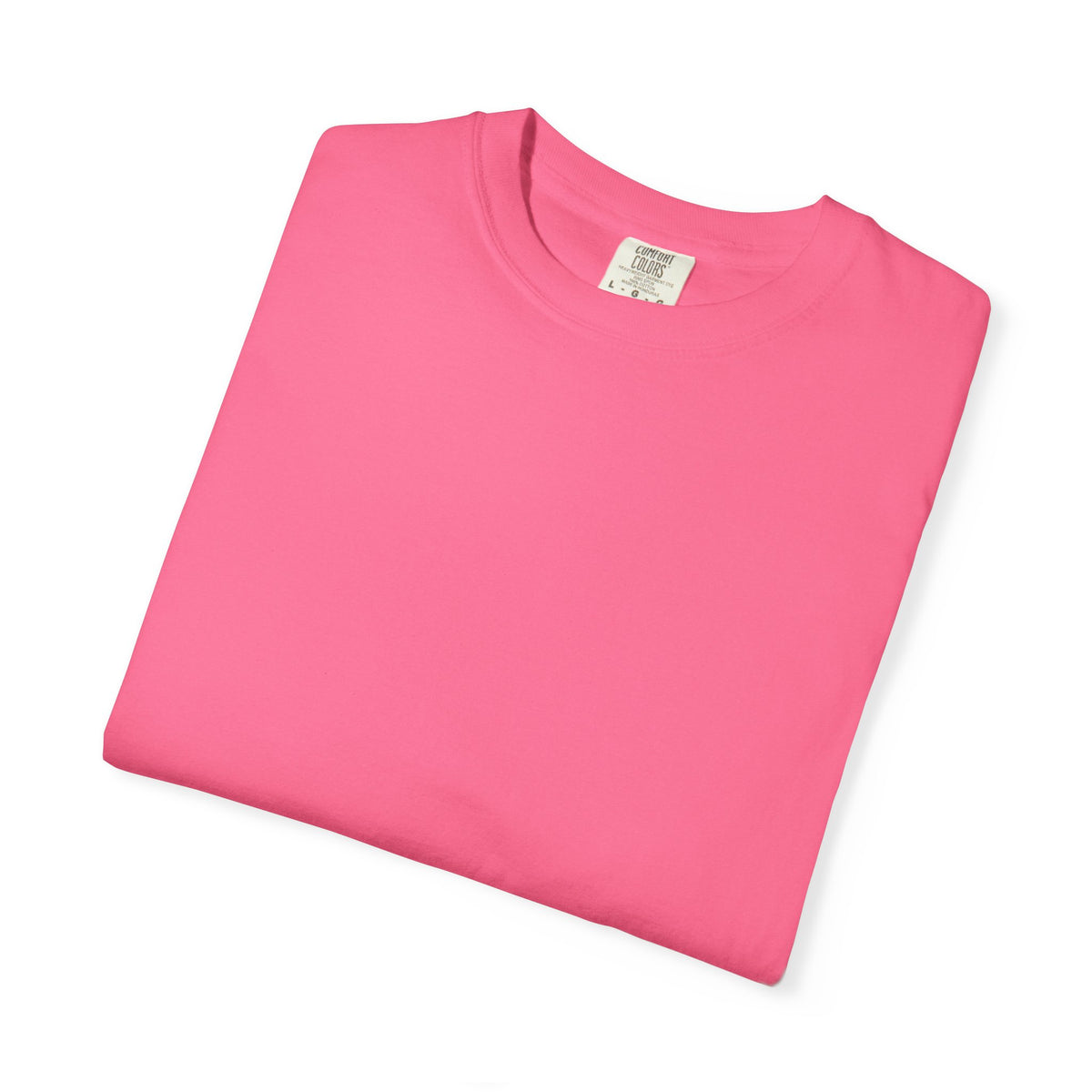Crunchberry Pindo Palm Comfort Colors 1717 t-shirt, folded supplier product view.