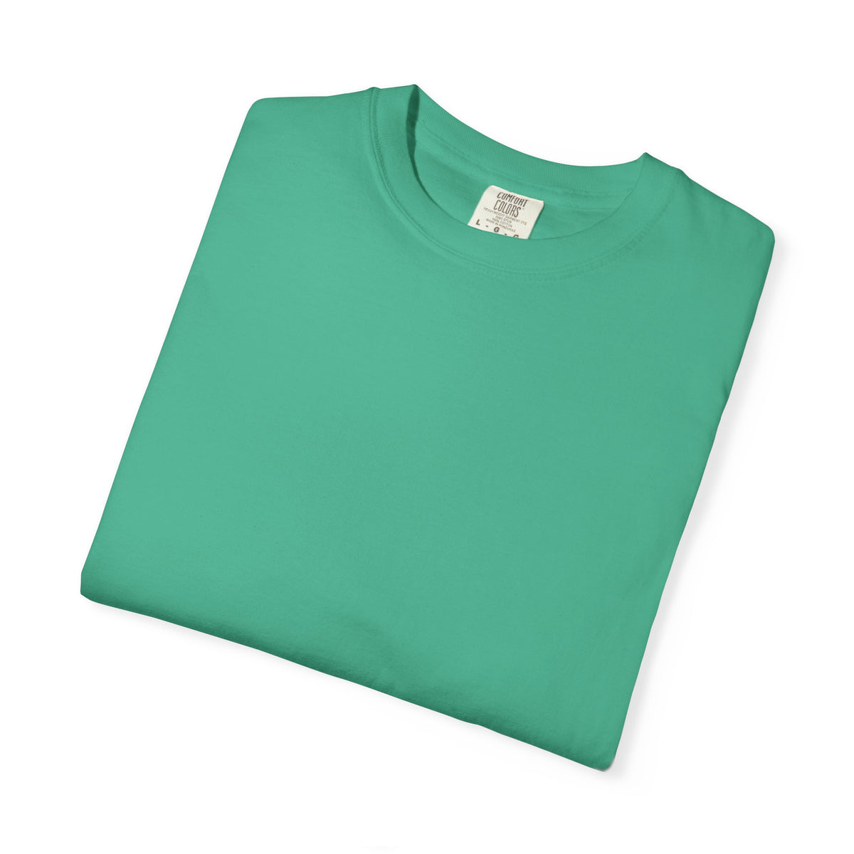 Island Green Pindo Palm Comfort Colors 1717 t-shirt, folded supplier product view.